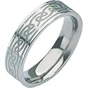 Titanium Celtic Knot 6mm Satin Ring