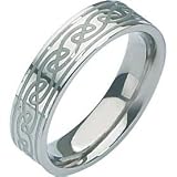 Titanium Celtic Knot 6mm Satin Ring