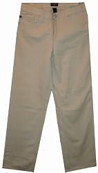 Women's Ralph Lauren Polo Jeans Pants Size 8x32 Black & Beige