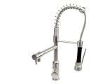 Industrial Brush Nickel Pull Out Kitchen Bar Faucet