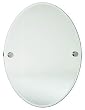 Oval Bathroom Mirror - a perfect way to make a lasting impression in your bathroom (Brushed Chrome) (24"H x 19"W x 2"D)