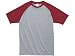 Printstar(プリントスター) | 137-RSS ラグラン無地Tシャツ 5.6oz 杢グレー×バーガンディ XL