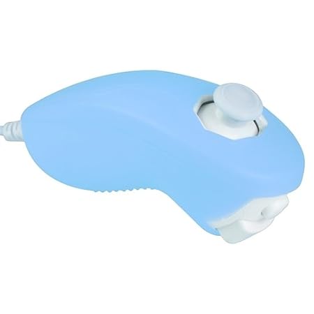 eForCity Silicone Skin Case Compatible with Nintendo Wii Nunchuk, Blue