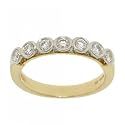 Platinum & 18KT Gold Anniversary Band 1/2cttw Diamond