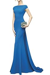 Sheath Bateau Neck Chiffon Cap Sleeves  Evening Dress/Bridesmaid Dress/Prom Dress  With a Bow(s)
