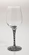 Handpainted Frosted Wine Glass, Zebra Handpainted Frosted Wine Glass, Zebra