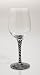 Handpainted Frosted Wine Glass, Zebra