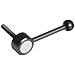 Carbon Steel Adjustable Handle with Ball Knob, Threaded Stud