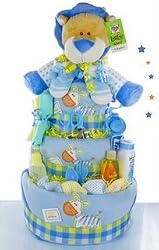 Silley Safari Lion 3 Layer Diaper Cake - Unique Baby Shower Gift Idea for New...