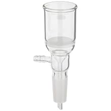 Chemglass CG-1406-08 Glass Buchner Filtering Funnel with Medium Frit, 60mL Capacity, 24/40 Lower Vacuum Assembly
