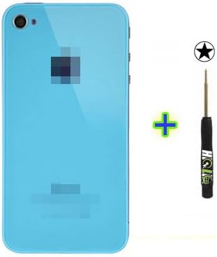 HiCliC - iPhone 4S Light Blue Rear Back Cover Glass Housing Replacement Part + Repair Tool Kit