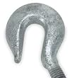 Industrial Grade 2ULJ2 Hook End Fitting, Right, 1000 Lb, 6 In