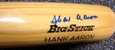 Hank Aaron Autographed/Hand Signed Adirondack Big Stick Bat PSA/DNA #L71871