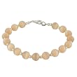 EXP Handmade Cat's Eye & Silver Beaded Bracelet