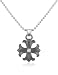 Forzieri Chrome Gothic Tribal Cross Sterling Silver Pendant Necklace