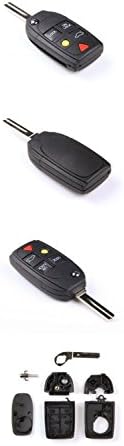 World Auto Keyless Entry Keyless Folding Flip Fob Key Case Shell for Volvo S40 2008-2010