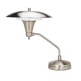 Art Deco Lamp, 16" High, Satin Nickel (ARS5903SN) Category: Desk and Table Lamps