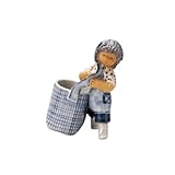 伊勢クラフト　お買い物女の子　【四日市ばん古焼 置物・オブジェ】 　/ お楽しみグッズ(キッチン用品)付きセット