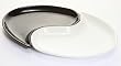 Fine Ceramic Accent Plate Set - Yin Yang Inspired Design Appetizer Plates