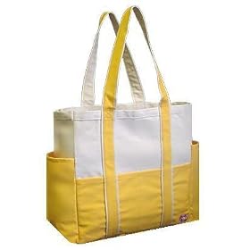 100% Cotton Canvas Shoulder Tote w/ Multiple Pockets