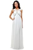 Party Dress New Designer Long Tail Back Gown #626 (4, Off-White) Party Dress New Designer Long Tail Back Gown #626 (4, Off-White)