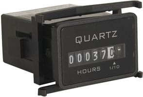 REDINGTON COUNTERSInc. 722-0002 Hour Meter, Flush-Rectangular, 90-240VAC 50/60Hz, 6 figure, Hours & 1/10s