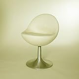 DESIGNER LOUNGE SCHALEN-SESSEL Retro Drehstuhl C18 weiss