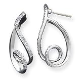 Sterling Silver Light Pink CZ Chandelier Earrings QE3140