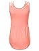 JJ Perfection Women's Round Neck Floral Lace Button Detail Tank Top