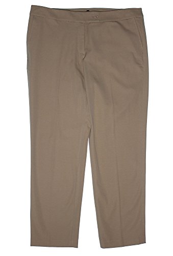 Jones New York Women's Plus Secret Slimming Feature Pants Rye (Tan) (18w)
