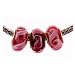 Murano Style Glass Lampwork Bead Fits Pandora Pink Paisley (3)
