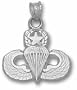 Air Force Parachute with Wreath Pendant - Sterling Silver Jewelry