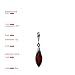 Sterling Silver Red Dark Amber Set Marquise Drop Leverback Earrings Necklace 18 Inches
