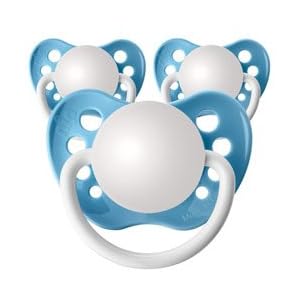 Expression Pacifiers-Set of 3 - Color: Light Blue
