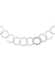 Sterling Silver 18in Circle Link Necklace. Metal Wt- 10.18g