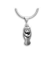 Sterling Silver Manatee Pendant by The Magic Zoo
