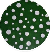 Dark Green Polka Dot Gift Wrap Bags with Silver Metallic Ties - Package of 8 - Reusable Biodegradable Plastic - 17.75 By 19 Inches