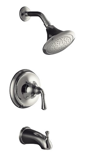 More information about KOHLER K-T10274-4A-CP Forte Rite-Temp Pressure-Balancing Bath and Shower Faucet Trim, Polished Chrome