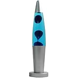Creative Motion Silver Base Motion Lamp, 13-Inch, Blue Wax/Blue