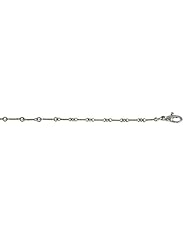 18K White Gold Twist Links Necklace 18 Inch