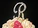 Swarovski Crystal Monogram Cake Topper Vintage Style - Letter R