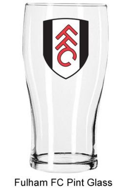 Fulham FC Crest Pint Glass Fulham FC Crest Pint Glass