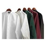 Edwards Garment Mens Banded Collar Polycotton White Tuxedo Shirt Medium (15-15.5 neck)