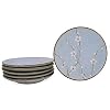 6 pc Japanese Round Salad plate set Sakura LB