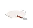 Italian Villa 14-1/2-Inch Jumbo Pizza Stone and Rack with Jumbo Pizza Cutter