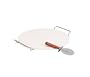 Italian Villa 14-1/2-Inch Jumbo Pizza Stone and Rack with Jumbo Pizza Cutter