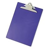 Plastic Clipboard, Antimicrobial & Recycled, Letter/A4, Opague Purple, EA SAU21606