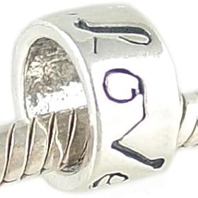 Love Solid 925 Sterling Silver Bead fits European Charm Bracelet