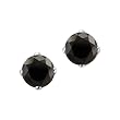 14K White Gold 2 1/10 ct. Black Round Brilliant Cut Diamond Earring Studs