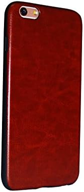 iphone 6 Plus case,iphone 6s Plus Rubber Case,Leather,Slim,Fit,Bumper,Shock-Absorption Bumper Premium PU Back with TPU All Around,Eco Friendly,Brown iphone Case